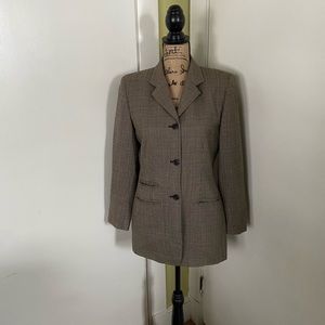 Plaid Chaus worsted wool blazer